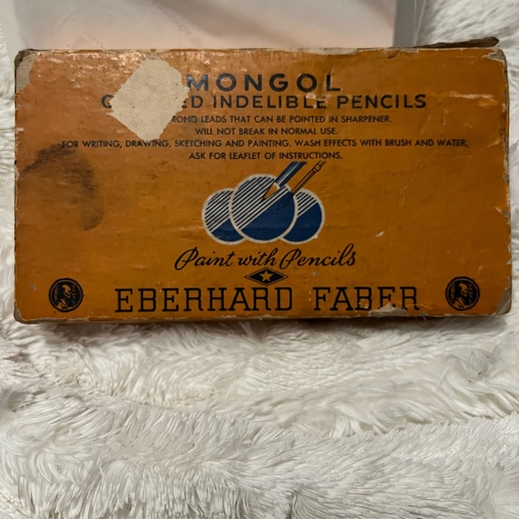Vintage Eberhard Faber Mongol 865 Round~ Dark Blue 34 Pencils~ Unsharpened~USA - Picture 2 of 15